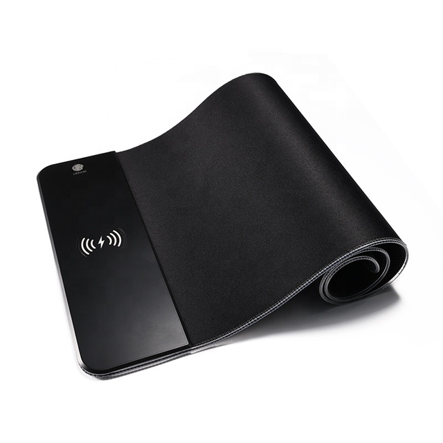 PC Wireless Charging Custom Desk Pad Logo Wireless Charging Big Size Mouse Mat Rgb LED Gaming Mousepad Mouse Pad for Home Office