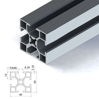 Extrusion de rail profilé en T 40x40 norme européenne CNC en aluminium série 6000-Services de pliage et de soudage de coupe sur mesure