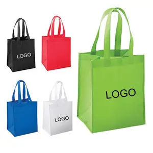 Custom eco non-woven fabric shopping tote bag pp non wovefabric recycle gift shopping tote bags