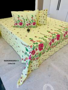Rangbirangi Bedding Set Floral Discharge Print <b>Quilt</b> Cover Set Red <b>Bedspread</b> Pillow Covers for Bedroom Home Use - Product Image 4