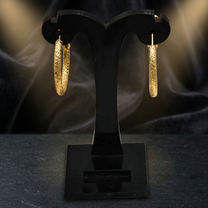 Pendientes de aro rellenos de oro de 14K 18K 24K al por mayor, pendientes de aro redondos clásicos, pendientes de aro de moda, pendientes de aro de oro personalizados. - Product Image 2