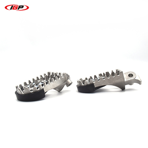 Clavijas de pie de acero inoxidable para motocicleta, dientes afilados, Plata modificada - Product Image 3