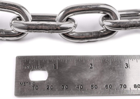 Chaîne à maillons courts en acier inoxydable 304/316 de 6 mm, norme DIN, couleur argent, certification de sécurité