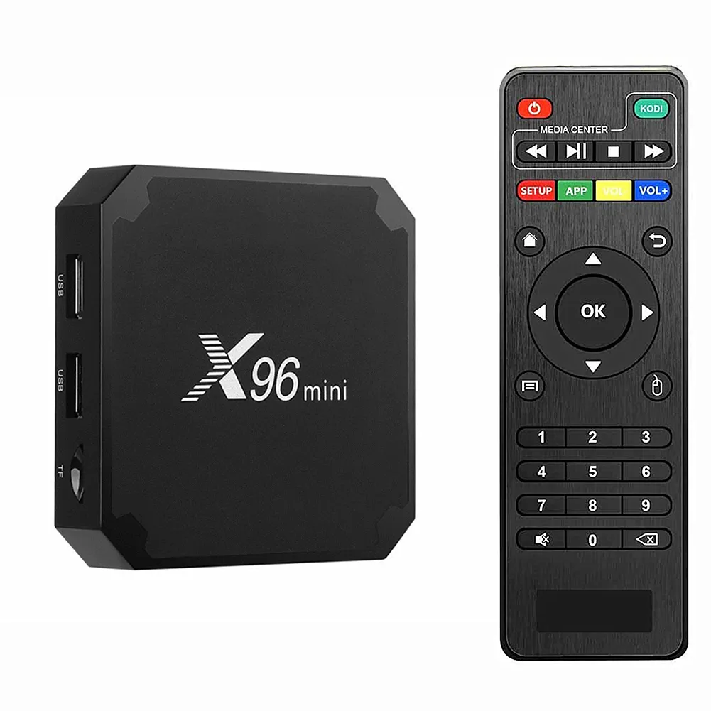 Manufacturer X96mini Tvbox S905w 1gb 2gb ram 8gb 16gb rom Remote Control wifi Iptv Ott Pc Android 9.0 tv Smart Box 4k X96 Mini