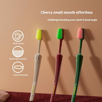 Cepillo de Dientes WISDOM Retro con Cabezal Pequeño para Adultos, Cerdas Suaves de PBT, Limpieza Profunda de los Dientes Posteriores, Sin Ángulos Muertos, PP Regular para el Hogar