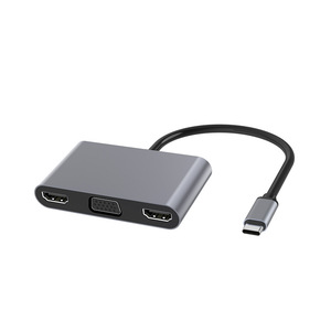 ฮับ USB-C 5-in-1 1MST สำหรับจอแสดงผลหลายจอ <span class=keywords><strong>4K</strong></span> <span class=keywords><strong>120Hz</strong></span> อะแดปเตอร์ VGA ตัวเรือนอะลูมิเนียมอัลลอยด์ รองรับการชาร์จ PD ตัวแยก USB 3.0 มีสินค้าในสต็อก - Product Image 1