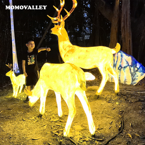 Momovalley-Lumières <span class=keywords><strong>de</strong></span> cerf en fibre <span class=keywords><strong>de</strong></span> verre translucide pour l'intérieur, éclairage <span class=keywords><strong>de</strong></span> <span class=keywords><strong>Noël</strong></span> pour jardins et pelouses - Product Image 6
