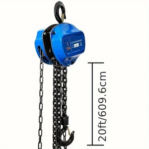 1 Ton rantai tangan Hoist 6M kapasitas angkat tugas berat G80 rantai blok 20ft rantai baja galvanis untuk gudang/Konstruksi/Dock - Product Image 3