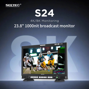 Monitor de Transmisión SEETEC S24 de 23.8 Pulgadas 4K/8K HDR, 1000nit, 4x12G-SDI y HDMI, <span class=keywords><strong>para</strong></span> Sala de Control de Estudio y Producción de Vehículos de Producción - Product Image 2