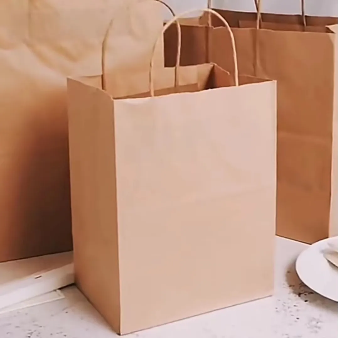 자신의 로고와 함께 사용자 지정 인쇄 쇼핑 종이 가방 KINSUN 종이 가방 도매 저렴한 가격 럭셔리 유명 브랜드 선물
