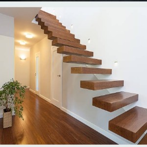 CBMmart <span class=keywords><strong>Precio</strong></span> de promoción <span class=keywords><strong>Escalera</strong></span> flotante de <span class=keywords><strong>barandilla</strong></span> de vidrio de madera de roble rojo - Product Image 5