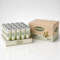 Eau gazeuse fruitée sans sucre, faible en gras et en calories, MOQ flexible, boisson saine en bouteille 300ml*24, échantillon gratuit d'usine