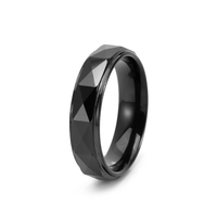 ShuoyeW nouvelle bague en acier au tungstène de luxe léger de 6MM argent noir or diamant coupe bague en acier au tungstène