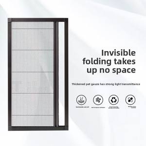 Mosquitera Invisible plegable estilo órgano moderno <span class=keywords><strong>para</strong></span> sala de estar suministro directo de fábrica gran precio verano gran oferta poliéster - Product Image 3