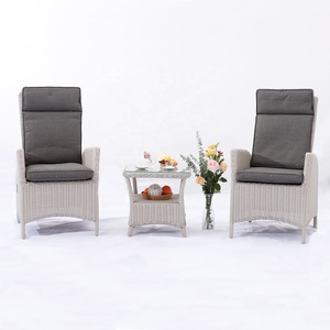 MIA Adjustable Backyard Balcony Furniture Ratan <strong>Grey</strong> Modern Outdoor Wicker Conversation Patio <strong>Bistro</strong> <strong>Set</strong> - Product Image 3