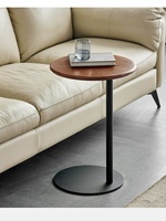 Nordique Mini Table Basse Durable En Bois Massif Design Moderne Petite Taille Chevet Balcon Salon Utilisation En Forme De C