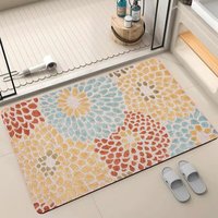 Karpet Kamar Mandi Anti-Slip Ramah Lingkungan, Dapat Dicuci, Penyerap Air, Lembut, Terbuat dari Polyester