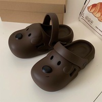YOUXI Sandales à enfiler unisexe avec motif tête de chien mignon, style extérieur antidérapant, perforées, pour printemps/été, chaussures de plage