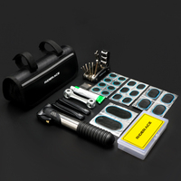 Kit d'outils de réparation de pneus auto-adhésifs RIDERACE, adapté aux vélos de route et de montagne, portable et universel