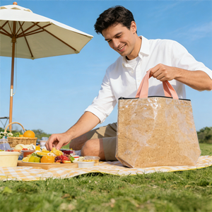 Bolsa de Corcho TPU 2026, Nuevo Estilo, Personalizable, Casual, Impermeable, con Aislamiento Térmico, Plegable, con Cierre de Cremallera, para Picnic y Viajes al Aire Libre - Product Image 4