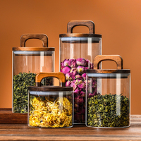 Pot scellé de style européen stockage de grains de café verre transparent stockage de cuisine alimentaire récipient de stockage multifonctionnel avec couvercle