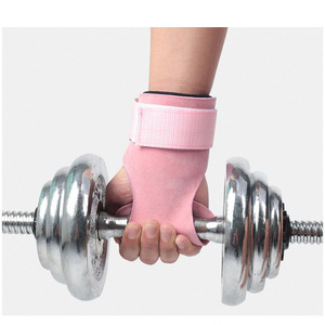 Sports <b>Dumbbell</b> Weightlifting Training Weightlifting Palm Protection Leather Anti-Wear Hand Pads Velcro Compression Adjustable - Product Image 6