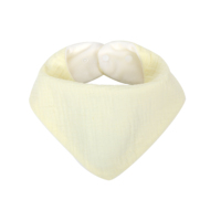 Bavoirs en bandana triangulaire en fibre de polyester et coton pour bébé bavoirs de dentition réglables bavoirs respirants doux pour nouveau-né avec boutons-pression