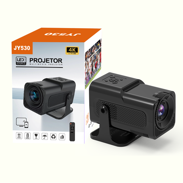 JY530 4K Portable Projector 300ANSI Android 13 Native 720P Full HD BT5.2 for Outdoor Home Video Game Movies Mini Projectors