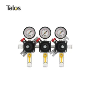 Talos 3-product 피팅 맥주 분배 장비 보조 CO2 가스 레귤레이터