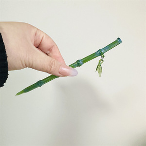 Eternal Night Starry River Glazed Bamboo Leaf Hairpin Hairware Hair Accessories Updo Ancient Chinese Style So Beautiful Cos <strong>Cheo</strong> - Product Image 4