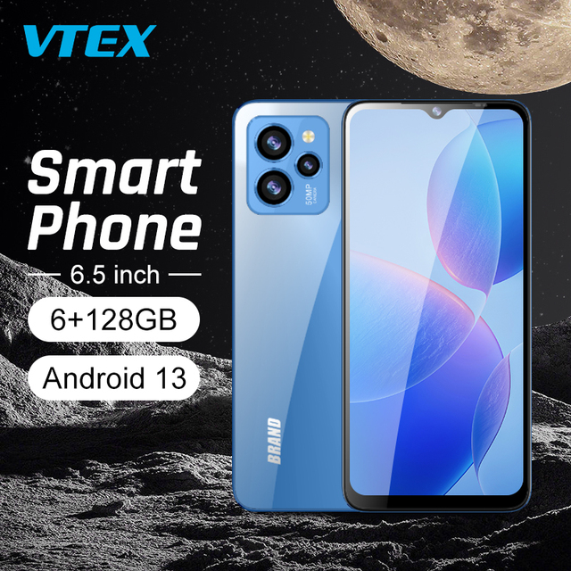 Smartphone 6.56'' 4G Octa Core Android 13 T606 Smart Cell Mobile Phone Support Nfc Side Fingerprint