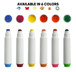 KHY Student-Grade <strong>Watercolour</strong> Dot Magic Stamp Marker <strong>Pen</strong> Washable 6 Colors Erasable Art Markers Set - Product Image 4