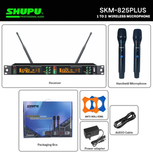 SHUPU-Micrófono dinámico profesional UHF, inalámbrico, de mano, tecnología IR, cancelación de ruido, para escenario de canto en Iglesia - Product Image 6