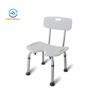 Chaise de douche en forme de U sans outil chaise de douche réglable en hauteur avec dossier