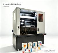 Imprimante UV à cylindre de grand diamètre 450 mm, machine d'impression jet d'encre rotative à 360 degrés pour l'impression personnalisée de grandes bouteilles et de vases