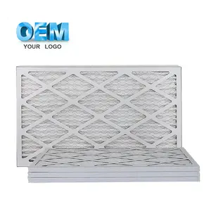 12x22x1 12x25x1 12x26.5x1 Ac furnace air filter factory price cardboard Pleat Filter for home and hospital filtration system