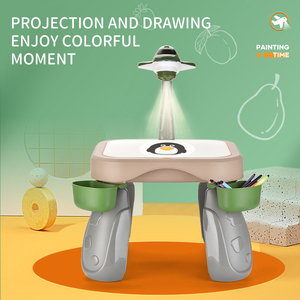 Tableau de dessin en plastique multi-activités <span class=keywords><strong>pour</strong></span> enfants avec <span class=keywords><strong>projecteur</strong></span> et blocs de construction - Product Image 3