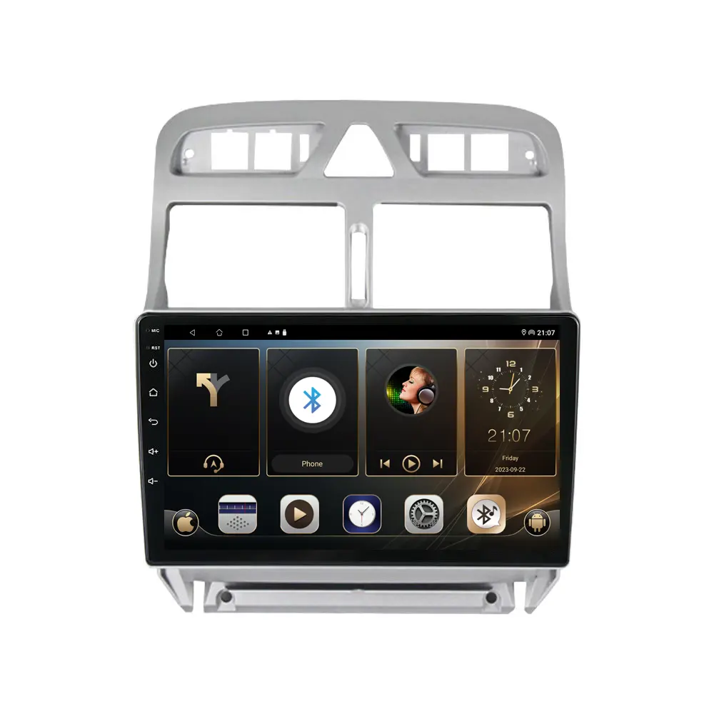 Cho Peugeot 206 2001 - 2016 đài phát thanh xe đa phương tiện Video Player Navigation GPS không DVD Android 10