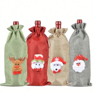 Vente en gros de housses de bouteilles de vin personnalisées pour le Nouvel An et Noël, décorations pour fêtes à domicile, fournies par Decoration Supplies - Product Image 1