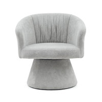 Style nordique en bois Base circulaire mi dossier Accent loisirs chaise fauteuil canapé simple chaise pour salon balcon salle à manger