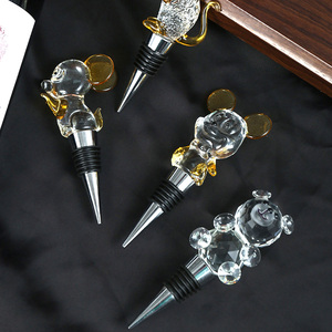 Custom Design Crystal Swan Teddybeer Wijn Stoppers Bruiloft Cadeau Creatieve Siliconen Rubber Kristallen Wijnfles <span class=keywords><strong>Stopper</strong></span> - Product Image 6