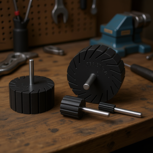 Fervi Sleeve Holders For <b>Abrasive</b> <b>Tools</b> 60mm Diameter Black Rubber With Metal Shaft - Product Image 3