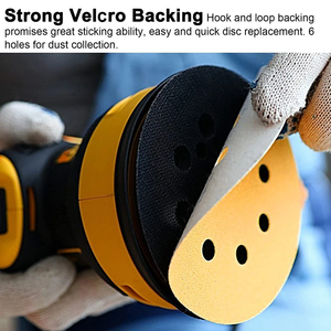 6 in cırt cırt 6-hole alüminyum oksit zımpara diskleri 80 120 180 320 Grit Orbital zımpara makinesi zımpara - Product Image 6