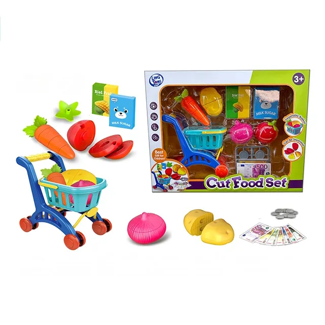 Kar Met Fruit Kids Leuk Spel Speelgoed Doen Alsof Keuken Kit