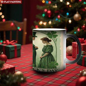 All Season Universal Mug Frosted Black 11oz <b>Ceramic</b> Heat Activated Drinking <b>Cup</b> - Product Image 2