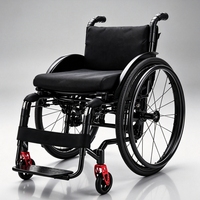 Silla de Ruedas Manual de Aleación de Aluminio Eminent Sports, Certificada por la CE, Ligera, con 1 Año de Garantía, para Personas Mayores y con Discapacidad, para Uso en Exteriores