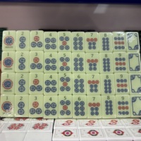Jeu de Mahjong Xusheng 9 Florence, 160 tuiles, pliable, résistant à l'eau, design portable, en acrylique blanc, pour les fêtes