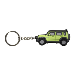 Nueva llegada Offroad verde PVC coche Logo llavero Jimny coche Logo llavero para <span class=keywords><strong>Suzuki</strong></span> Jimny 5 puertas JC74 - Product Image 1