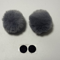 Plüsch Pom Pom Bärenohren Helm-Dekoration Niedliche Abnehmbare Motorrad- und Skihelm-Accessoires Flauschige Pom Pom Ohren-Helm-Deko