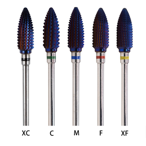 Fraise à ongles ovale Tornado de 6,6 mm, fraise à ongles volcanique 4x, fraise à ongles petite, fraise à ongles en carbure conique 5 en 1, fabriquée en Chine - Product Image 1